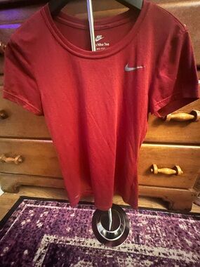 Nike Women's Red Dri-FIT Short Sleeve Tee